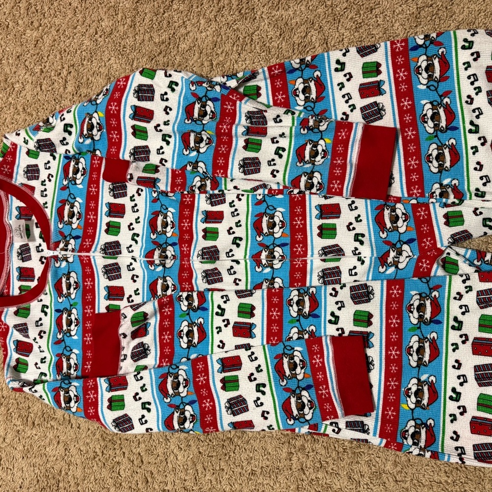 NWOT Buc-ee's Pajamas One Piece Waffle Knit Christmas Suit Adult Size XL